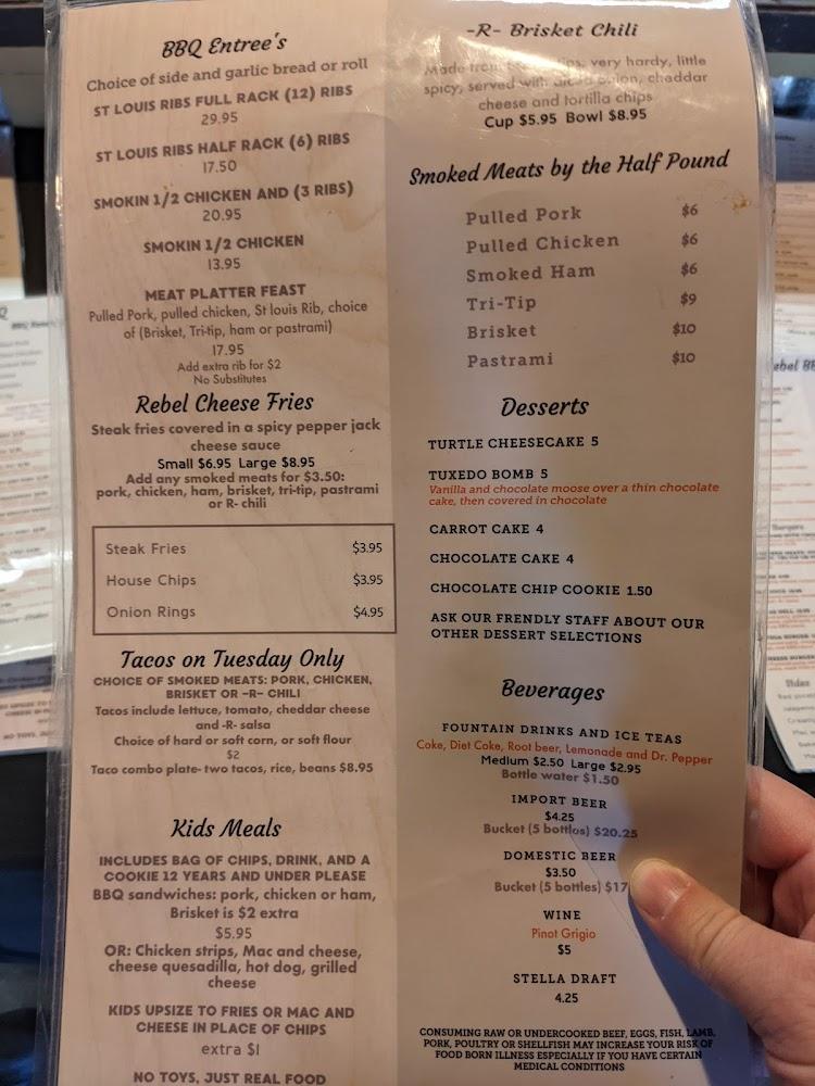 Rebel BBQ - Menu Scan 3